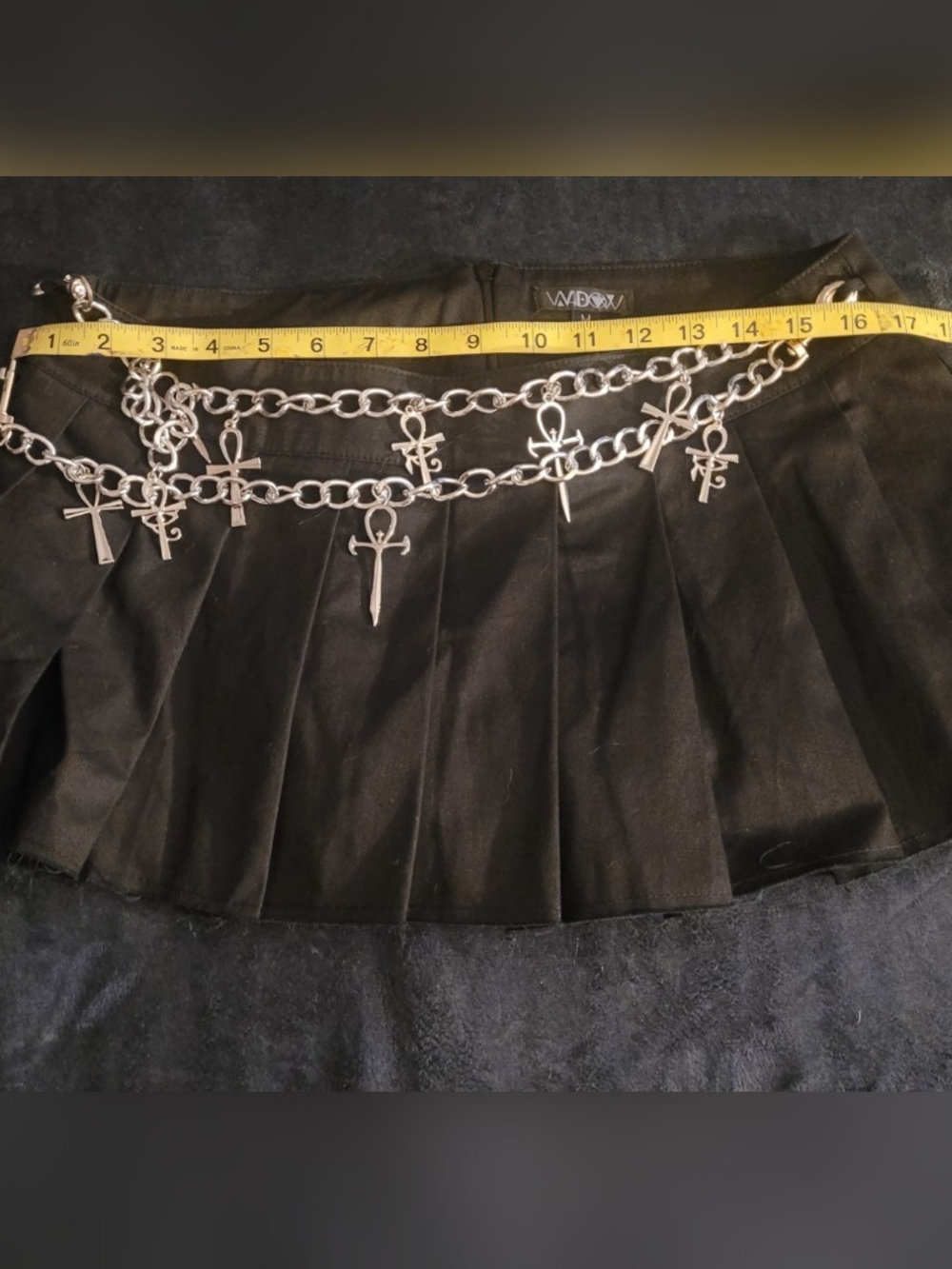 Women's Dolls Kill Widow Pleated Mini Skirt w/ Metal Accents - Picture 5 of 5